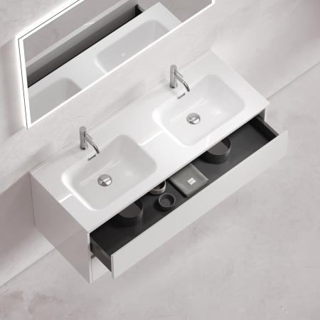 Тумба под раковину Sancos Libra LB120-2W 120х50 подвесная цвет белый